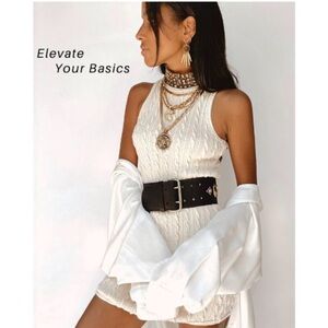 DYLANLEX cream knit tank dress size XXL